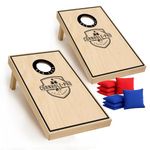Cornhole Official Wooden Set – 90×60 cm – Premium Wooden Boards + 8 Bags – Complete Set with Carrying Bag – Outdoor Game for Adults – Garden, Beach, Camping – Original Corner