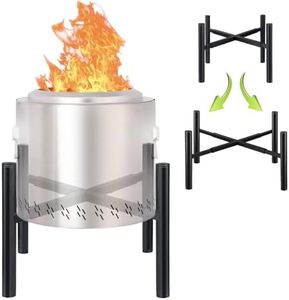 Triceratops Firepit Stand, 15-27 inches Fire Pit Stand for Solo Stove Bonfire Ranger and Other Outside Firepit, Outdoor Camping Fire Pit Accessory, Stainless Steel Firepit Stands for Fireplace Use