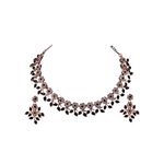 Brado Jewellery Black Choker Necklace Set With 1 Pair Of Earring for women and girls (SUNDAR Bleekk)