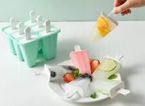 Popsicles Molds - 6 Pc Popsicle Molds, Ice Pop Mold, Silicone BPA Free, Blue