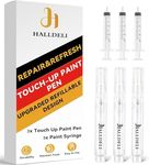 3 Pack User-Friendly Fillable Paint Pens, Multiple Applications Touch-Up Paint Brushes for Walls, Wood, Floor, Cabinets, Doors and Windows(6 Pcs Kit)