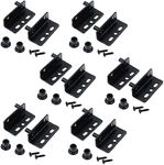 FarBoat 12Pcs Pivot Hinges 1.57" Concealed Hinges Heavy Duty Iron Hardware for Wood Door Furniture Cabinet Drawer (for 8mm Hole Black)