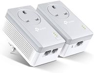 TP-Link TL-PA4022PKIT Passthrough Powerline Adapter Starter Kit, No Configuration Required, HD video streaming & Online Gaming, UK Plug