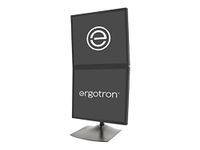 Ergotron DeskStand DS100 - Stand for 2 LCD displays - aluminium, steel - black - screen size: up to 27"