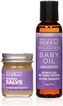 Ora's Amazing Herbal Newborn Salve & Baby Oil Set, Baby Acne Eczema Diaper Rash Natural Treatment, Organic Calendula Licorice Castor Oil