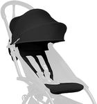 BABYZEN YOYO 6+ Color Pack, Black - Textiles Only: Seat Cushion, Matching Canopy & Zippered Back Pocket - Requires YOYO2 Frame (Sold Separately)