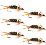 Double Bead Prince Nymph Fly Fishing Flies - Trout and Bass Wet Fly Pattern - 6 Flies Hook Size 10