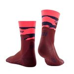 Women’s Athletic Crew Cut Compression Socks- CEP Short Socks for Performance, Pink/Peacoat - Camocloud, 3