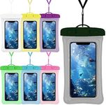 Gartmost 7 Pcs Waterproof Phone Pouch, Universal IPX8 Floating Waterproof Cell Phone Case Dry Bag, Compatible with Most Cell Phone on Market, Waterproof Phone Protector for Beach Swimming