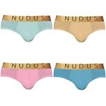 NUDUS Men's Bamboo Bikini Underwear - Pack of 4 Gift Box - Lightweight