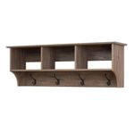 Prepac 48" Wide Hanging Entryway Shelf, Drifted Gray