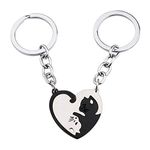 ShiQiao Spl 2pcs Couples Matching Cat Keyring Gifts - Birthday Christmas Gifts for 2 friends Boyfriend Girlfriend Keyring Gifts