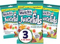 Welch's Juicefuls Juicy Fruit Snacks, Island Splash, Fruit Gushers, Gluten Free, 4 Oz Sharing Size Bags (Pack of 3)