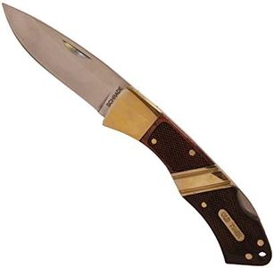 Old Timer 29OT Mountain Beaver Sr. 7.7in S.S. Traditional Lockback Folding Knife with 3.2in Clip Point Blade and Wood Handle for Outdoor, Hunting, Camping and EDC