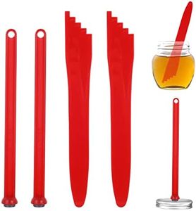 ASTER 4 Pieces Canning Kit-2 Pieces Magnetic Lid Lifter Canning Lid Lifter Kit,Magnetic Jar Lid Lifter (7 Inch) 2 Pieces Canning Bubble Popper Bubble Remover Canning Tools (Red)