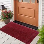 Waco Creation Pvc Cushion Rectangular Foot Mat Dirt Rub Off Thick Mesh Main Entrance Doormat With Anti-Slip Rubber Backing For Home, Bedroom, Bathroom (2 X 10, Maroon)