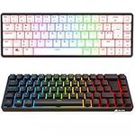 KLIM Shift Wireless Mechanical Keyboard - 2024 Version - Hotswap TKL RGB w/Extra 68 Keycap Set - Backlit Mini Gaming Keyboard - 2.4 GHz Wireless & Bluetooth Keyboard - 60 Percent Keyboard - PC Gamer