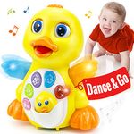 Baby Toys 6-12 Months - Dancing Duck Toys for 1 + Year Old Girl Boy, 6 Month Old Baby Toys 12-18 Months Development with Music Light, 1 Year Old Girl Gifts Toddler Baby Girl Toys Infant Crawling Toys