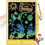 Bravokids LCD Writing Tablet for 3-8 Year Old Girls and Boys - 10 Inch Electronic Doodle Board Drawing Pad, Educational Birthday Gift for Kids and Toddlers (Yellow)