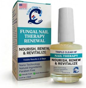 Nail Therapy – Triple Clear HF Nail Strengthener Oil with Nano Technology – Oil for Nails and Cuticles – Plant-Based Formula for Dry Nails Treatment and Cuticle Care Products