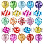 Kesote 23Pcs Sweet Balloons Candy Balloons Round Lollipop Balloons Candy Land Party Decoration Birthday Balloons Candyland Birthday Party Decoration - 18 inches