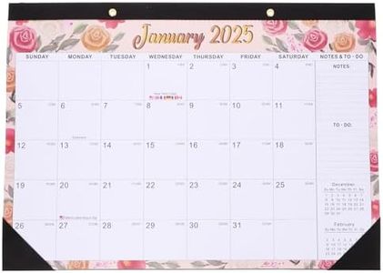 NUOBESTY Calendario Da Parete 2025-2026 Gennaio 2025 – Giugno 2026 Calendario Da Appendere 18 Mesi Calendario Mensile 2025 Con Blocchi Di Note Per Casa Ufficio Vacanze Scolastiche Lista
