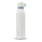 Owala FreeSip Twist Insulated Stainless Steel Water Bottle with Straw for Sports and Travel, BPA-Free, 24-oz, Green/White (Iced Breeze)