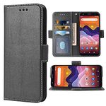 WWAAYSSXA Compatible with ZTE Avid 579 Wallet Case Wrist Strap Lanyard Leather Flip Cover Card Holder Stand Cell Accessories Folio Purse Credit ID Phone Cases for ZTE Blade A3 2020 Women Men Black