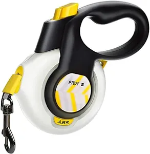 FIDA AutoBrake Retractable Dog Leash. Advanced Patented Design for Dog Pulling, 16 ft Heavy Duty No Pull Pet Walking Leash for Medium Breeds. Tangle Free, Soft Grip, Medium Size.
