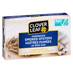 Clover Leaf Smoked Oysters in Sunflower Oil – 85g, 24 Count - Canned Oysters – Rich in Protein – 13g of Protein Per 65g Serving Drained – Rich in Iron - Contains Omega-3 – Hardwood Smoked