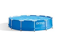 INTEX 28211EH Metal Frame Above Ground Swimming Pool Set: 12ft x 30in – Includes 530 GPH Cartridge Filter Pump – Puncture-Resistant Material – Rust Resistant – 1718 Gallon Capacity