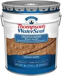 Thompson’s WaterSeal Transparent Waterproofing Wood Stain and Sealer, Chestnut Brown, 5 Gallon