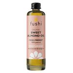 Fushi Sweet Golden Almond Organic Oil 100 ml | Fresh-Pressed | Best for Dull Skin, Dry Hands, Skin Cleansing, Sensitive Skin|Ethical & Vegan Society Approved|Manufactured in the UK