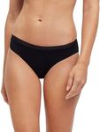 FALKE Women's Daily Climate Control Bikini Underwear, Black (Black 3000), L