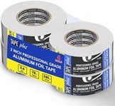 Professional Grade Aluminum Foil Tape - 4 Pack - 2 Inch by 210 Feet (70 Yards) 3.6 Mil Each Roll - High Temperature - Perfect for HVAC, Sealing & Patching Hot & Cold Air Ducts, Metal Repair