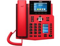 Fanvil X5U-R High-End VoIP Phone, 3.5-Inch Color Display,16 SIP Lines, Dual-Port Gigabit Ethernet, Power Adapter Not Included, Red