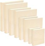 Pllieay 8Pack 4 Sizes Wood Canvas Board, Unfinished Wood Cradled Painting Panel Boards for Pouring Art, Crafts, Painting and Decor, (5x7’’ 8x10’’ 9x12’’ 11x14’’)