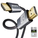 BENFEI 8K HDMI to HDMI Cable, Certified Ultra High Speed HDMI Cable 4K@240Hz, 8K@60Hz, HDMI 2.1, 1.8 Meter, 48Gbps, Aluminum Shell, Nylon Braided