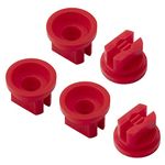 Yinpecly 10pcs Plastic Nozzle 110 Degree Flat Fan Spray Tip for Industrial Agricultural Landscaping Cleaner Applications Red Tone