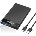 AYKAIT 500GB External Portable Hard Drive 3.0 Compatible with Windows and Mac 2 Years Warranty Black