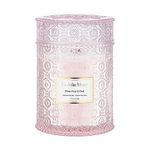 La Jolie Muse Rose Noir & Oud Scented Candle, Large Jar Candle, Natural Vegan Wax, 80 Hour Long Burning, Floral Fragrance for Home