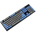 Durgod Taurus K310 Big Mechanical Gaming Keyboard - 104 Keys - Double Shot PBT - NKRO - USB Type C (Cherry Blue,Black,ANSI/US)