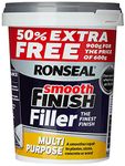 Ronseal 6886271-HHW Smooth Finish Filler Multi-Purpose Ready Mixed 900g, White