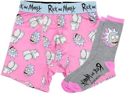 Handcraft Mens Underwear Funny Gifts for Men Chucky Cookie Monster Rick and Morty Scooby Doo Tom and Jerry Boxers for Men, Pink Toilet, Medium