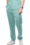 UNIFORM CRAFT UC STRETCH Men’s Stretchable Scrub Straight Pants | 5 pockets, 2-way Stretch || for Doctors, Dentists, Vets (Sage, M)