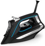 Rowenta, Iron, Smart Temp Stainless Steel Soleplate Steam Iron for Clothes, 380 Microsteam Holes, 1725 Watts Ironing, Auto-Off, Fabric Steamer, Black Clothes Iron, DW3261