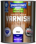 Johnstone's Woodcare Indoor Wood Varnish Matt - Clear 750ml