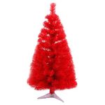 KiKom Christmas Tree 3FT Christmas Tinsel Trees Collapsible Reusable Christmas Small Trees With Plastic Stand For Home Apartment, Shop Window, Christmas Decoration