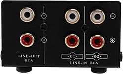 Monland 2 in 1 Out or 1 in 2 Out Audio Source Signal Selector,Switcher,Speaker,Audio Source,Switcher,RCA Interface,Lossess,black,423128