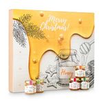 Immenwunder HoneyMood advent calendar with honey, 24x50g honeys from Around the World, honey set with exquisite, natural honeys – honey gift set for adults & children, Gelb